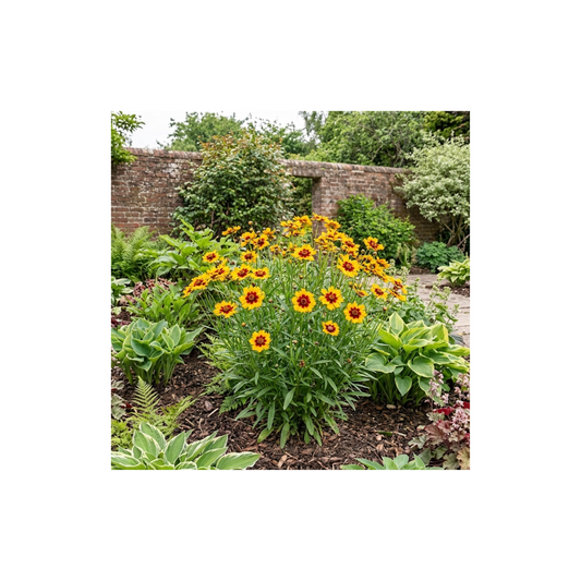 1 Coreopsis Solar Fancy Hardy Perennial Plant, Bee Friendly Summer Flowering, 3 Litre Root-Ball