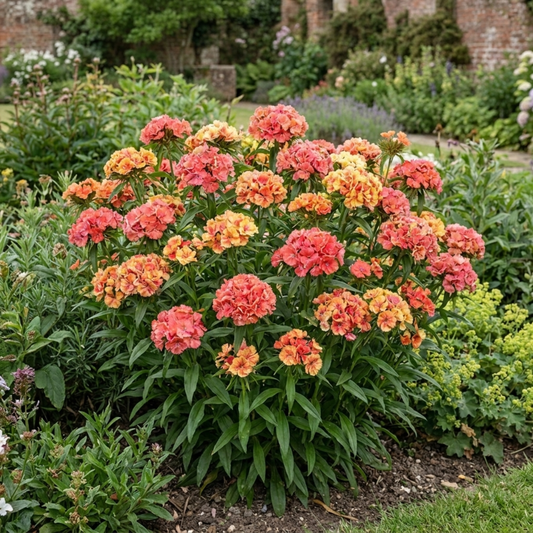1 Dianthus Tequila Sunrise Plant, Fragrant Summer Flowering Perennial, Hardy Garden Ready, 5L Root Ball