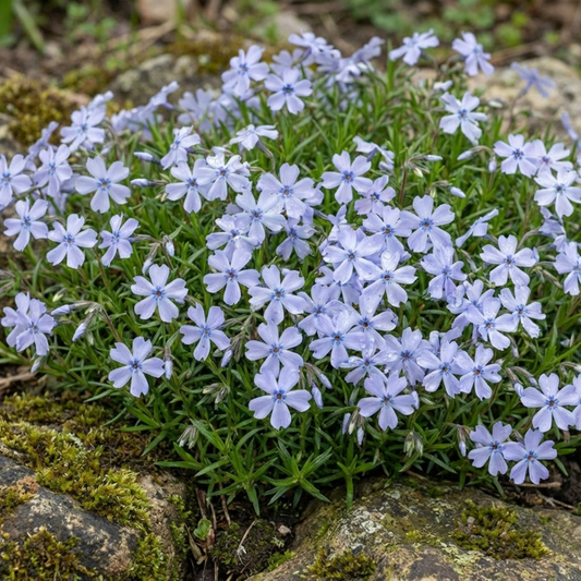 Set of 3 or 6 Phlox Emerald Cushion Blue Alpine Plants, Hardy Perennial Creeping Ground Cover, Flowering Garden Plants, 1 Litre Root-Ball
