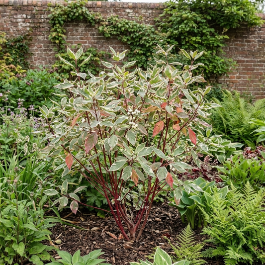 Cornus Alba Elegantissima Variegated Dogwood Shrub, Hardy Garden Ready, Litre Root Ball