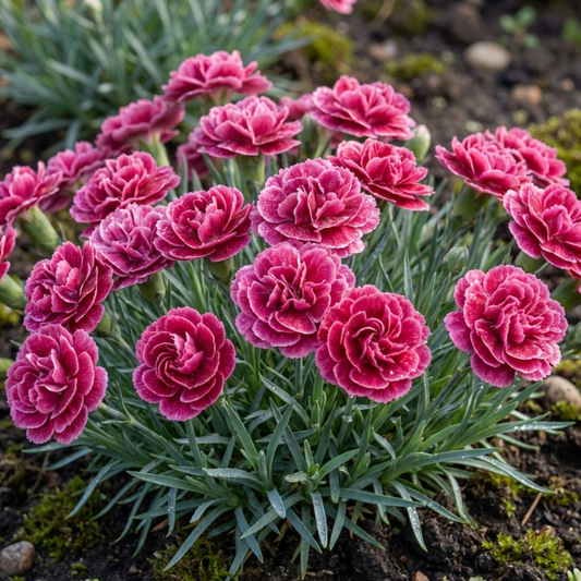 Set of 3 or 6 Carnation Oscar Pink Heart Plants – Fragrant Hardy Perennial Dianthus, Garden Ready, 10.5cm Root-Ball