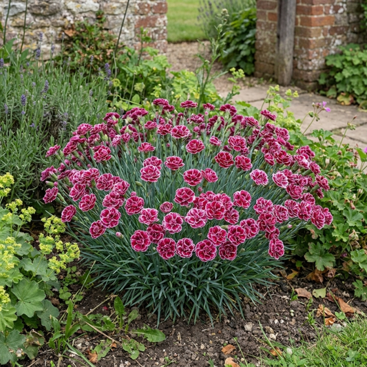 1 Dianthus Cherry Daiquiri Plant, Fragrant Hardy Summer Bedding Perennial, Outdoor Garden Ready, 5L Root Ball