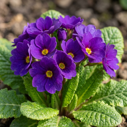 Primula Little Queen Violet Hardy Perennial Plants, Bee Friendly Spring Flowering, Outdoor Garden Ready, 1 Litre Root-Ball