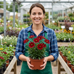 Coreopsis Uptick Red Hardy Perennial Plants, Bee Friendly Summer Flowering Tickseed, 1 Litre Root Ball