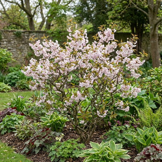 Prunus Kojo No Mai Flowering Hedging Plant, Low Maintenance Garden Ready, Litre Root Ball
