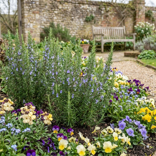 Set of 3 or 6 Rosemary Herb Plants (Salvia rosmarinus), Hardy Evergreen Perennial, Culinary Cooking Herb, Outdoor Garden Ready, 1 Litre Root-Ball