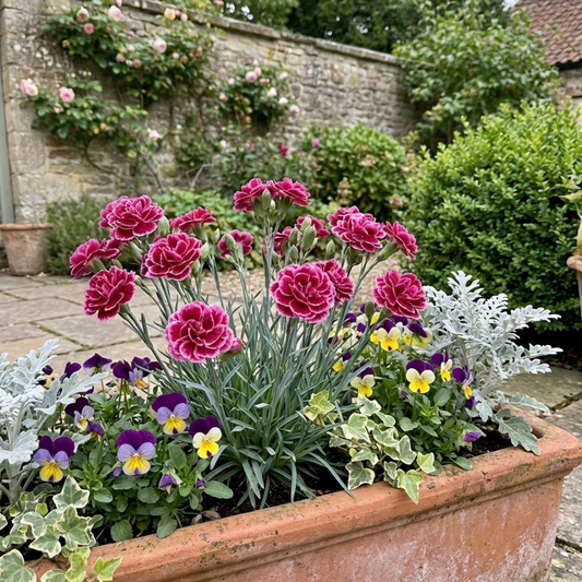 Set of 3 or 6 Carnation Oscar Pink Heart Plants – Fragrant Hardy Perennial Dianthus, Garden Ready, 10.5cm Root-Ball