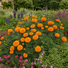 1 Large Plant - Marigold African Taishan Orange, Outdoor Garden Ready, 2L Pot