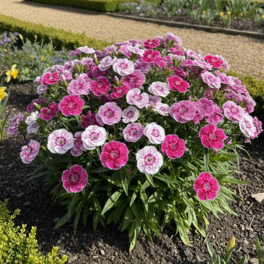 1 Spring–Summer Dianthus Flowering Plants – Dart Pink Magician (Garden Pink). Outdoor Garden Ready Plants for Pots, Borders & Containers. Hardy, Compact & Easy to Grow. Supplied as a Large 2L Pot