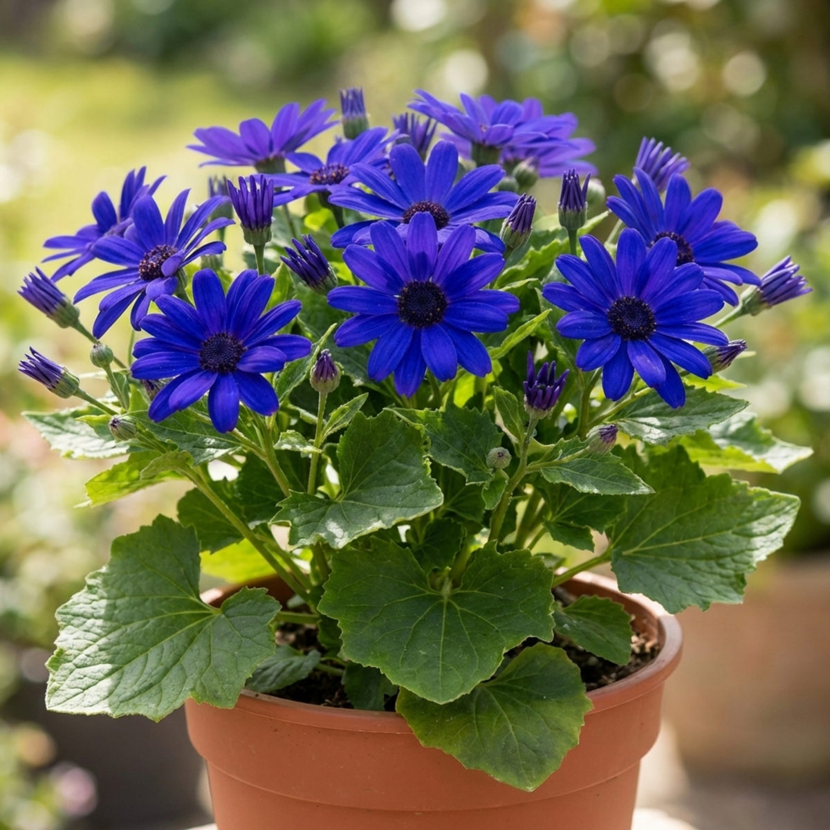 Senetti Kobalt Blue Flowering Plant, Large Summer Bedding, Outdoor Garden Ready, 6.5L Root-Ball