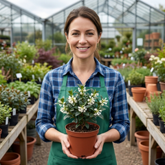 Osmanthus Burkwoodii Plants, Fragrant Evergreen Hedging Shrubs, Outdoor Garden Ready, White Flowers, 11cm Root-Ball