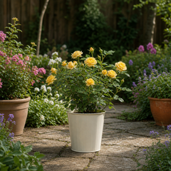 3Ltr Patio Rose Bush, Nursery Pots, Garden Ready
