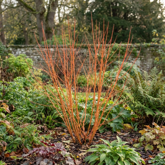 Cornus Anny's Winter Orange Plant, Hardy Dogwood Shrub for Winter Interest, Litre Root Ball