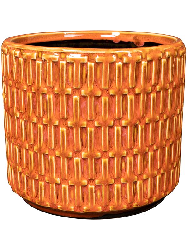Floor Plant Pot 12cm Height 12cm Dia Pot Orange