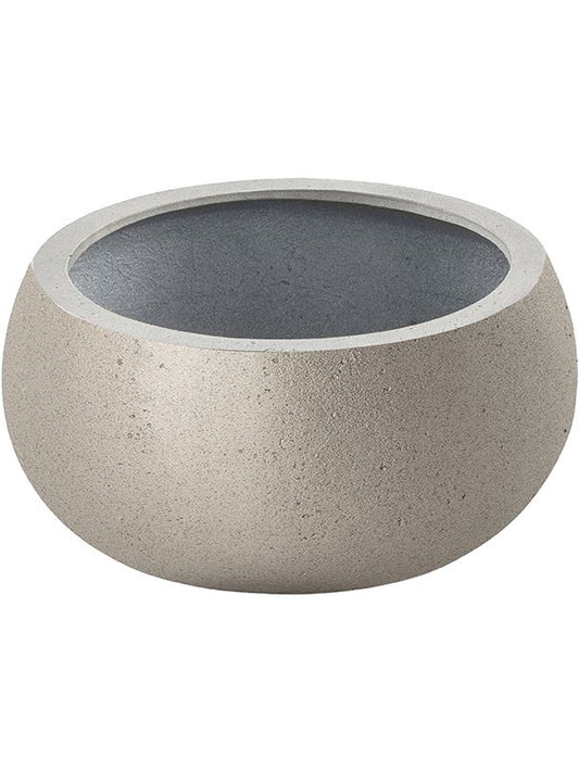 Grigio Plant Pot 33cm Height 66cm Dia Low Balloon Metallic Champagne