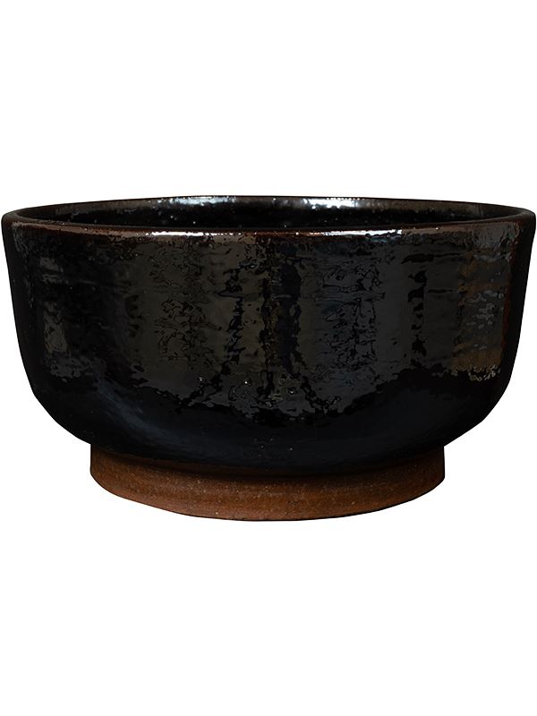 Jayla Plant Pot 14cm Height 25cm Dia Bowl Brown Pots & Planters