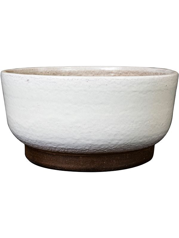 Jayla Plant Pot 14cm Height 25cm Dia Bowl White Pots & Planters