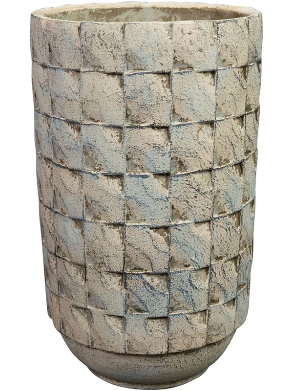 Jim Plant Pot 25cm Height 13cm Dia Pot Tall White Earth