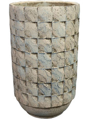 Jim Plant Pot 25cm Height 13cm Dia Pot Tall White Earth