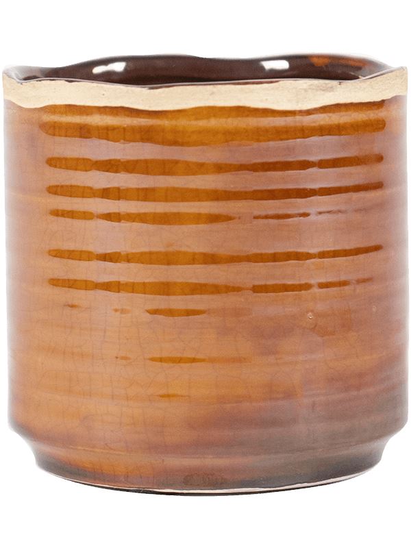 Jordy Plant Pot 13cm Height 12.5cm Dia Pot Caramel