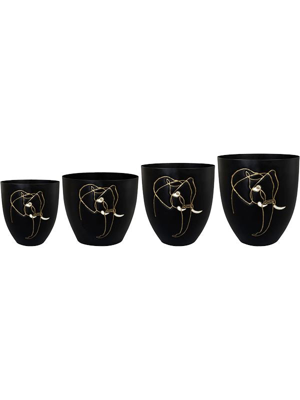 Leah Plant Pot 19cm Height cm Dia Pot Elephant (set of 4)