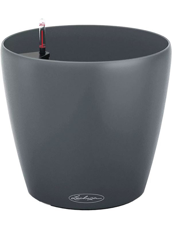 Lechuza Classico Color Eco 43 Plant Pot 40cm Height 36.5cm Dia All Inclusive Set Grey Pots & Planters