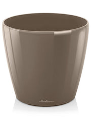 Lechuza Classico Plant Pot 20cm Height 20cm Dia Taupe High Gloss Pots & Planters