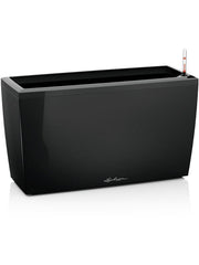 Lechuza Premium Cararo Plant Pot 43cm Height 23.5cm Dia All Inclusive Set Black High Gloss Pots & Planters