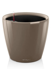 Lechuza Premium Classico LS 50 Plant Pot 47cm Height 42.5cm Dia All Inclusive Set Taupe High Gloss Pots & Planters