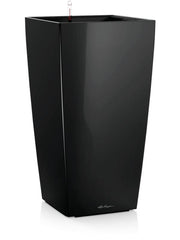 Lechuza Premium Cubico 50 Plant Pot 95cm Height 44cm Dia All Inclusive Set Black High Gloss Pots & Planters