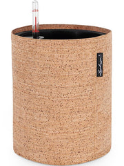 Lechuza Trendcover 32 Cork Plant Pot 33cm Height 27.9cm Dia All In One Light Natural