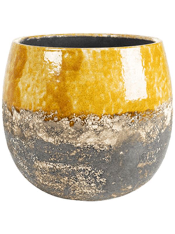 Lindy Plant Pot 13cm Height 11cm Dia Pot Ochre