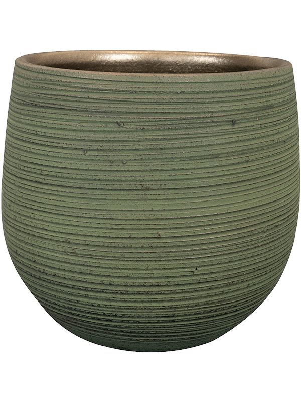 Lydia Plant Pot 20cm Height 19cm Dia Pot Shiny Green