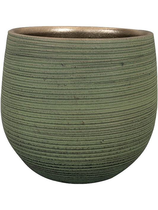 Lydia Plant Pot 20cm Height 19cm Dia Pot Shiny Green