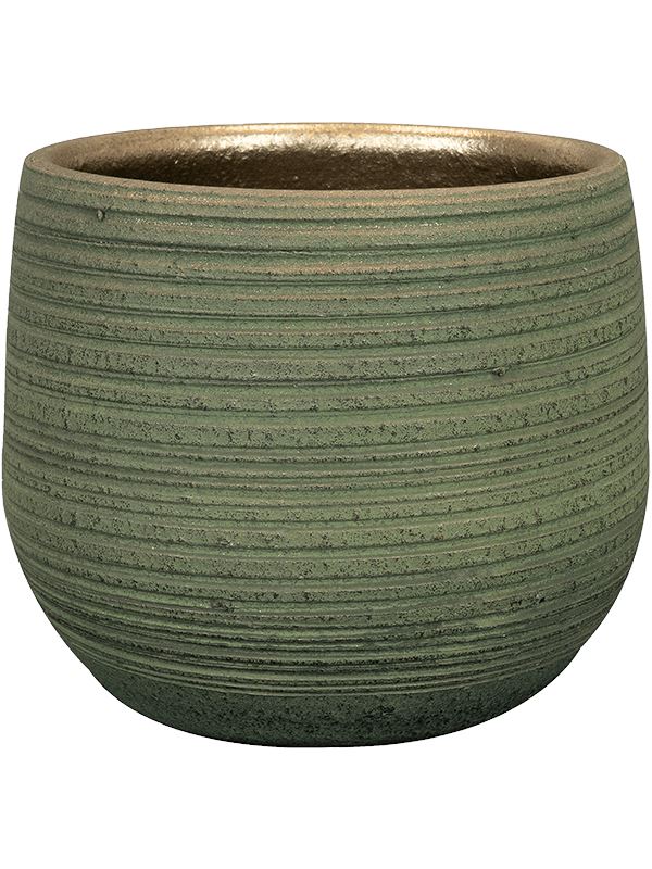 Lydia Plant Pot 16cm Height 15cm Dia Pot Shiny Green