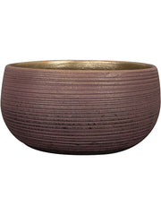 Lydia Plant Pot 13cm Height 26cm Dia Bowl Shiny Purple