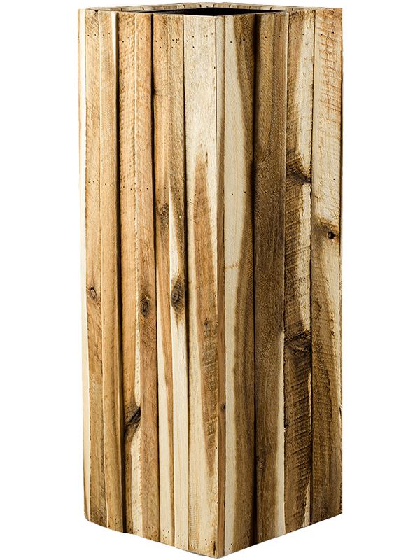 Marrone Verticale (with liner) Plant Pot 90cm Height 32cm Dia High Cube Naturel