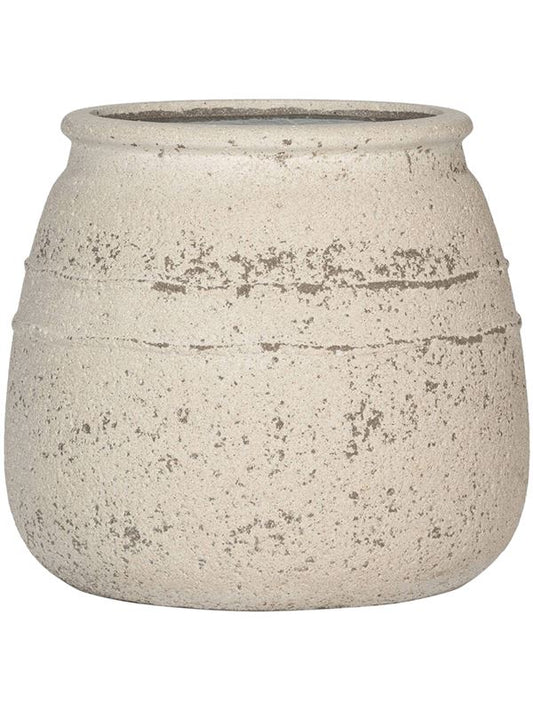 Mediterranean Plant Pot 46cm Height 34.5cm Dia Hestia L Chalk White