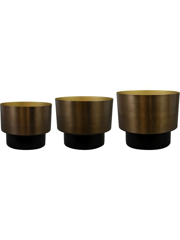 Myra Plant Pot 23cm Height cm Dia Pot Dark Brown (set of 3)