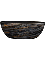 Niene Plant Pot 20cm Height 23cm Dia Planter Marble Black Pots & Planters