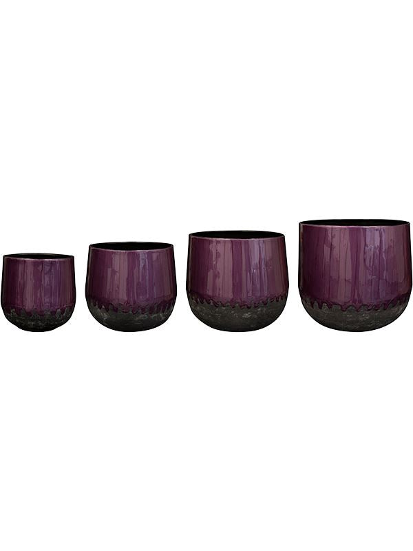 Ninthe Plant Pot 31cm Height cm Dia Pot Metallic Purple (set of 4) Pots & Planters