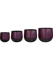 Ninthe Plant Pot 31cm Height cm Dia Pot Metallic Purple (set of 4) Pots & Planters