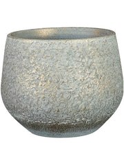 Noor Plant Pot 13cm Height 14cm Dia Pot Metallic Grey