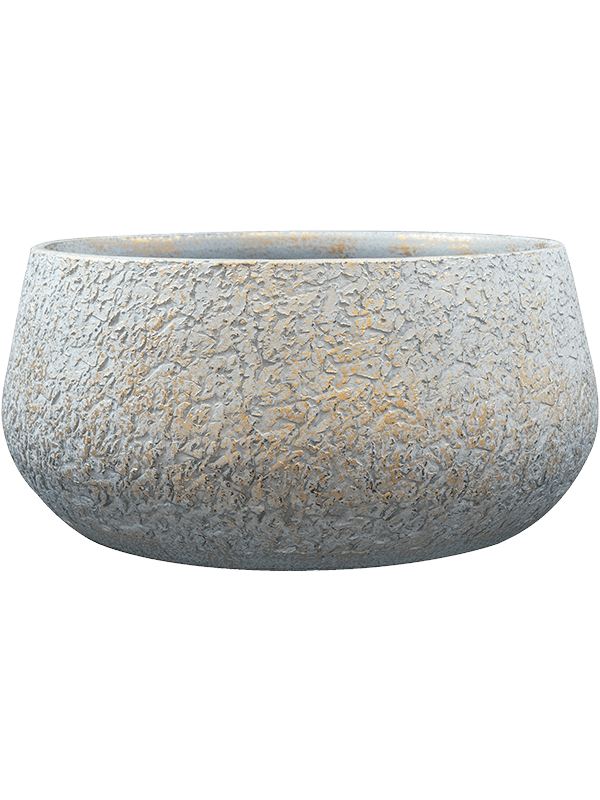 Noor Plant Pot 13cm Height 23cm Dia Bowl Metallic Grey