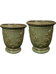 Novell Plant Pot 45cm Height cm Dia Vase Green (set of 2) Pots & Planters