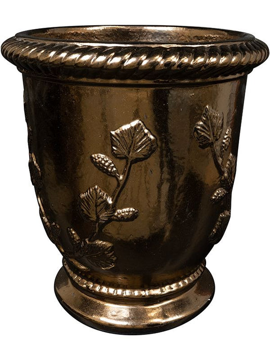 Novell Plant Pot 58cm Height 36cm Dia Vase Gold Pots & Planters