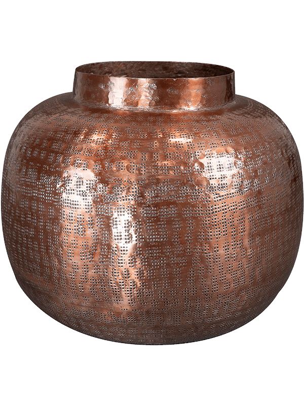 Nynke Plant Pot 24cm Height 14cm Dia Pot Tall Rose Gold Pots & Planters