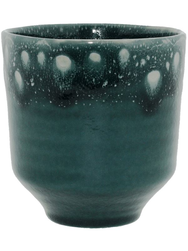 Otis Plant Pot 11cm Height 11cm Dia Pot 2-Tone Petrol Pots & Planters