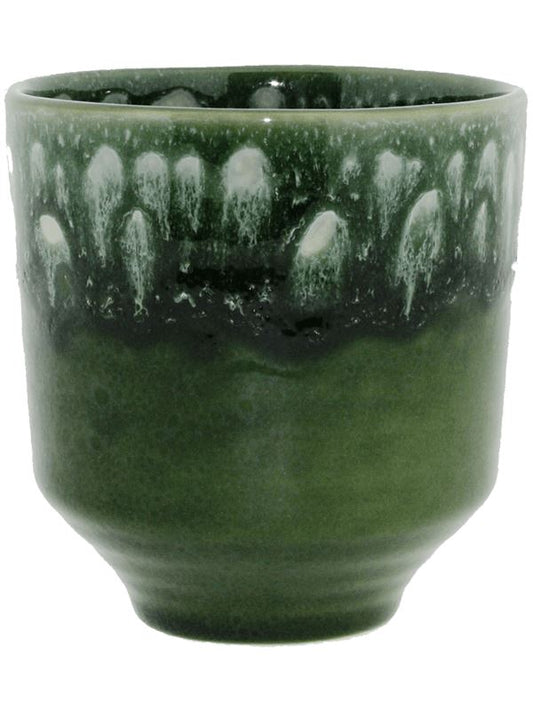 Otis Plant Pot 13cm Height 12cm Dia Pot 2-Tone Green Pots & Planters