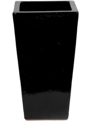 Plain Plant Pot 60cm Height 31cm Dia Kubis Black Shiny Pots & Planters